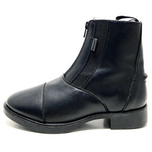 Horze Carlow Jodhpur Black Leather Zip Front Ankle Boots Size US 6 Eu 36